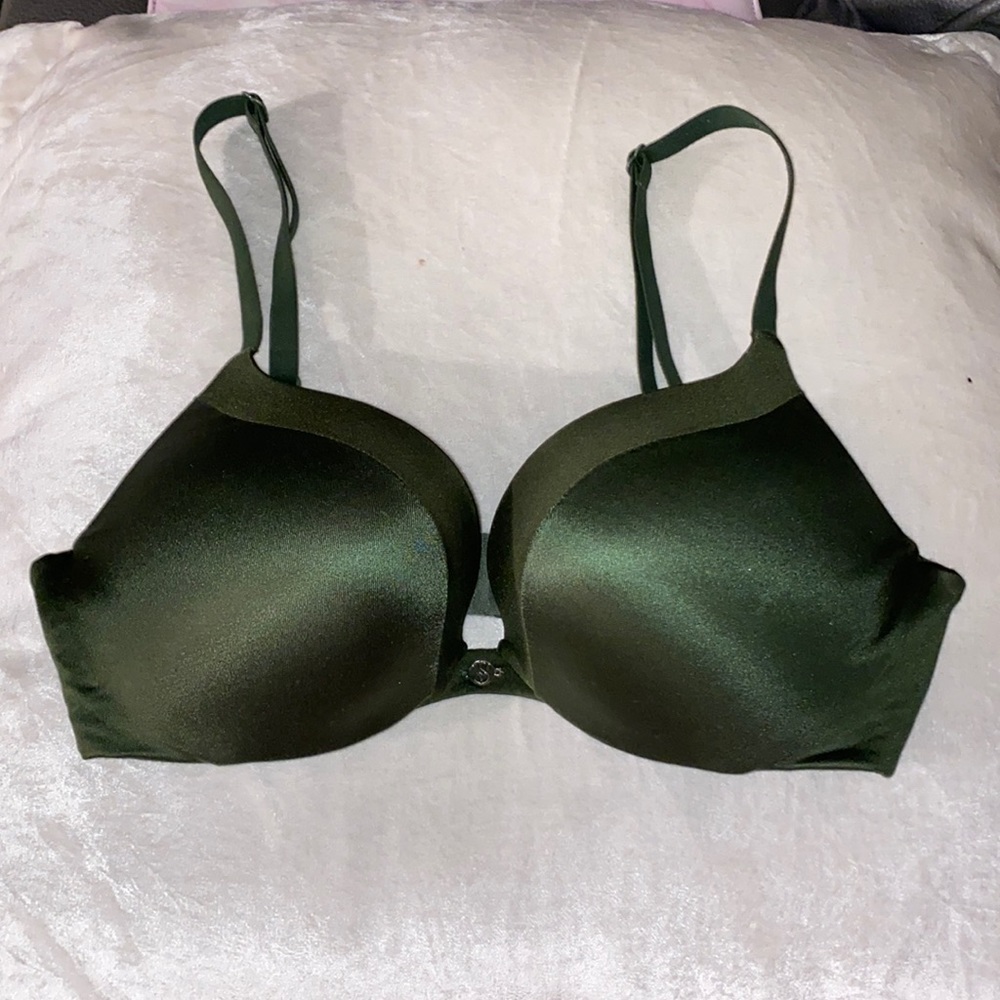 Victoria’s Secret Olive Green Silky Push-Up Bra